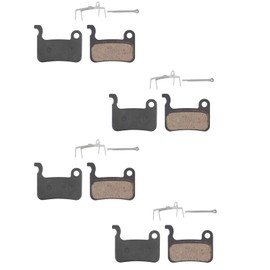 YINCL Bike Brake Pads,4 Pairs Resin Bicycle Brake Pads,32.2mm*27mm Bike Disc Brake Pads Compatible with Shimano Deore XT LX SLX Hone Alfine Saint,for Mountain Bike/Road Bike/Ebike/MTB
