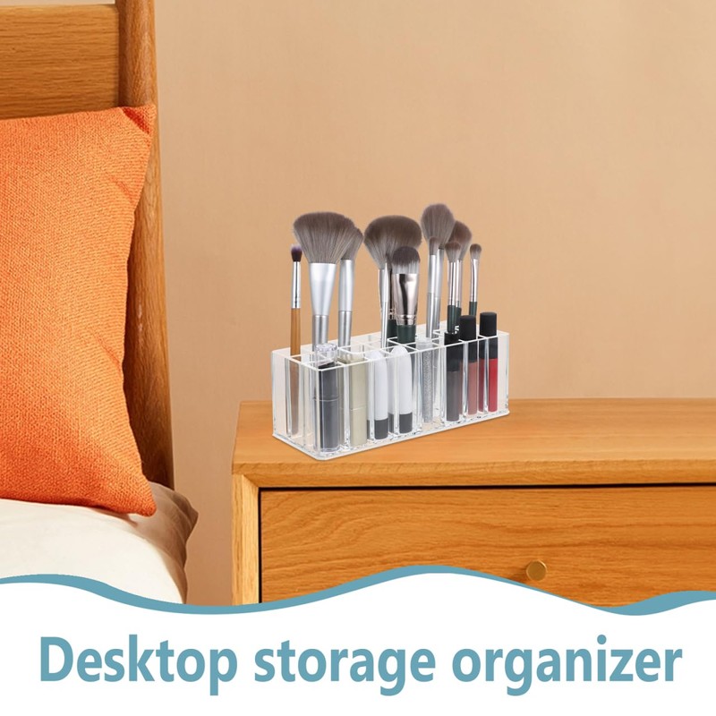 ULTECHNOVO Lipstick Organizer - 24 Grids Lipsticks Holder - Clear