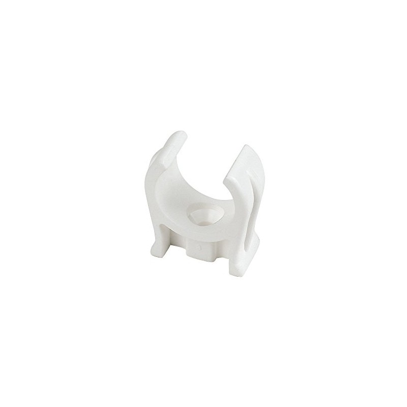 fiXte 15mm (5/8 inch) Plastic Pipe Clip White Snap in