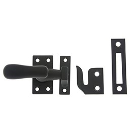 idh by St. Simons 21014-019 Professional Grade Quality Solid Brass Large Casement Fastener, Matte Black