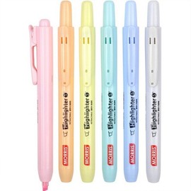 Morris Retractable Highlighter S - Mild Yellow / 모리스 노크식 형광펜S - 마일드 노랑