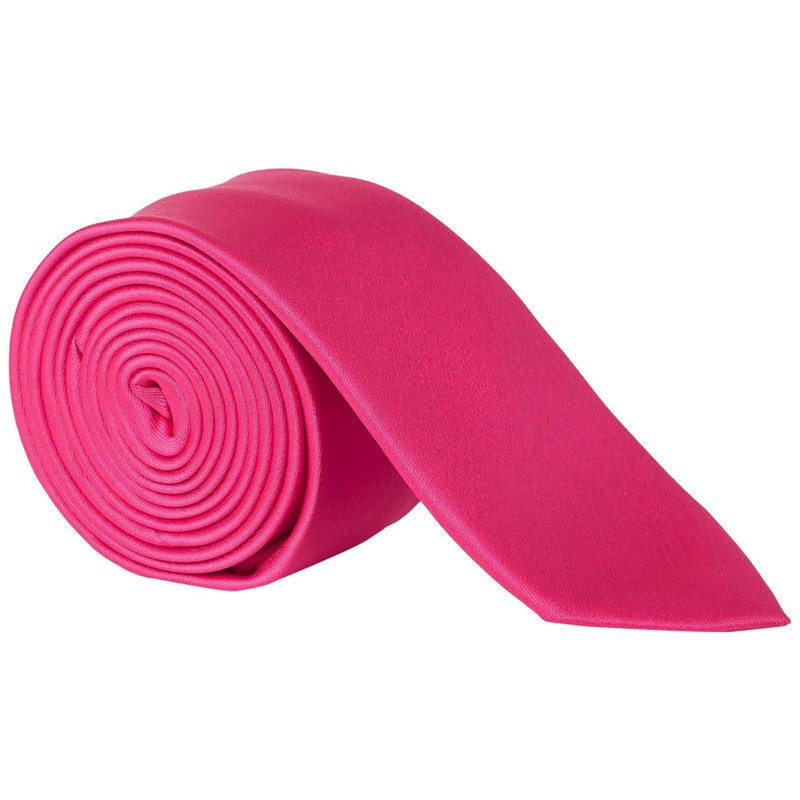 DonDon Mens Handmade Silk Look Ties 6cm, berry