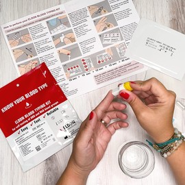 Original Home Blood Typing Kit - New Package + Improved Lancet (5 Kits)
