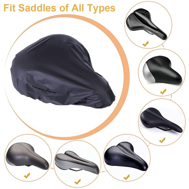 GXGM 2 Piece Bicycle Saddle Covers Waterproof Bicycle Saddle Covers