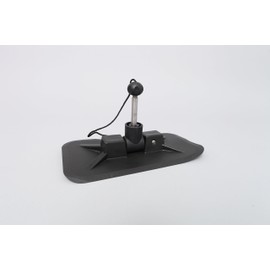 2 x Wheel Wheel Holder 4 Square Base Pivot for Inflatables (Black), Large