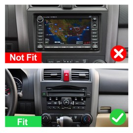 4+64G Android 13 Double Din Car Stereo for Honda CR-V 2007-2011 with 9 Inch Touchscreen Radio Built-in Wireless Carplay/Android Auto/GPS/Bluetooth/FM/AUX-in/Steering Wheel Controls/Backup Camera