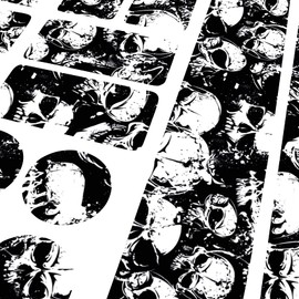 AlphaShield Bicycle Frame Protector Chain Stays Protection Film Sticker Frame Protection Carbon MTB BMX Paint Protection Film R159 R161 (21 Skulls)