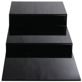 Deli Riser 3-Step Gloss Black Acrylic Riser - 12" L x 29 3/4 W x 4 1/4 H