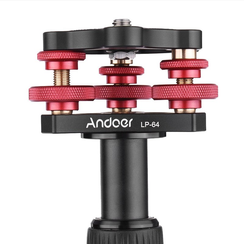 Andoer Tripod Leveling Base Leveler Tri-wheel Leveler with Bubble Level