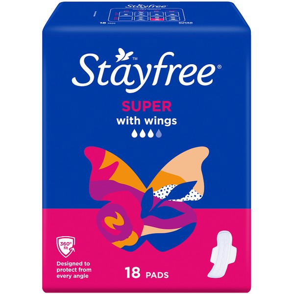 Stayfree Pads with Wings 18 - Super