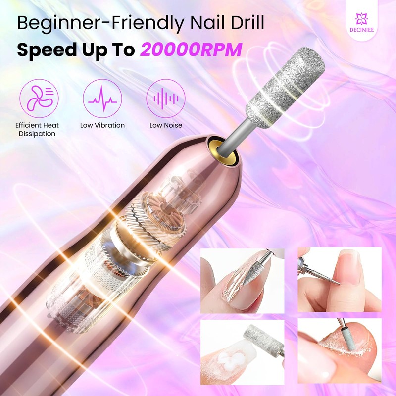 Nail Kit for Beginners with Everything in a Pink Gift
