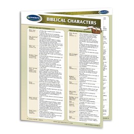 Biblical Characters - Religion Quick Reference Guide by Permacharts