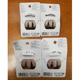 scünci 4 Pack: Scunci x Ali Fedotowsky Jaw Clip Nude/White (6677)-R9P2a