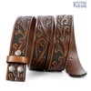 WERFORU Western Leather Belt Strap for Men Women Cowboy Western