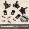 Lounsweer 16 Pcs Brass Heavy Duty Cabinet Door Latch Cabinet