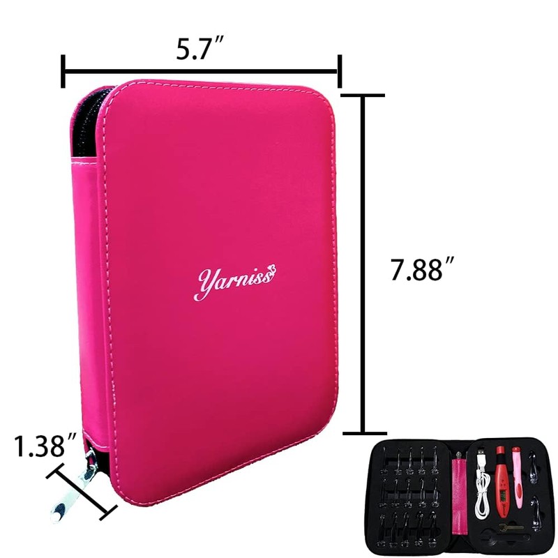 Yarniss 17 Size Counting Crochet Hooks Set, Light Up Crochet