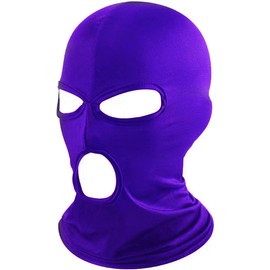 WYSUMMER Balaclava for Men and Women Thin Lycra Three Holes Full Face Mask for Motorcycle Bike Hunting Cycling Hat Ski, Purple