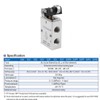 Pneumatic Shuttle Valve, M5 2 Position 3 Way Direct Acting
