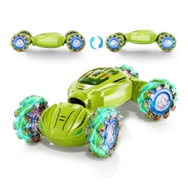 Panigkids Gesture Sensor Car, 2.4GHz Gesture Sensing RC Stunt Car, 360° Rotation Remote Control Twist Cars with Light & Music, Kids Toys Gift for 8+ yr Boys Girls