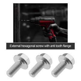 OTOTEC 5PCS Left Hand Thread Bolt M8x18mm Full Threaded Hex Flange Bolts Carbon Steel for Drill Chuck Hand Drill Cutting Machine Silver