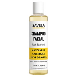 Shampoo facial piel sensible, Manzanilla, Caléndula y Leche de Avena Bisabolol, Pantenol, Ceramidas y Regaliz. 250ml.                                 