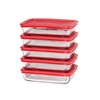 Anchor Hocking SnugFitTM Rectangular Food Storage Containers with Lids (4-Piece,