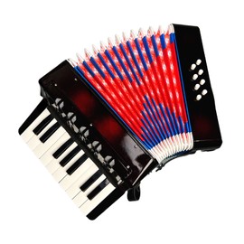 SIPSOCE Accordion 17 Keys 8 Bass, Keyboard Instrument,Convenient to Carry, Suitable for Outdoor Concerts，For Beginners to Use