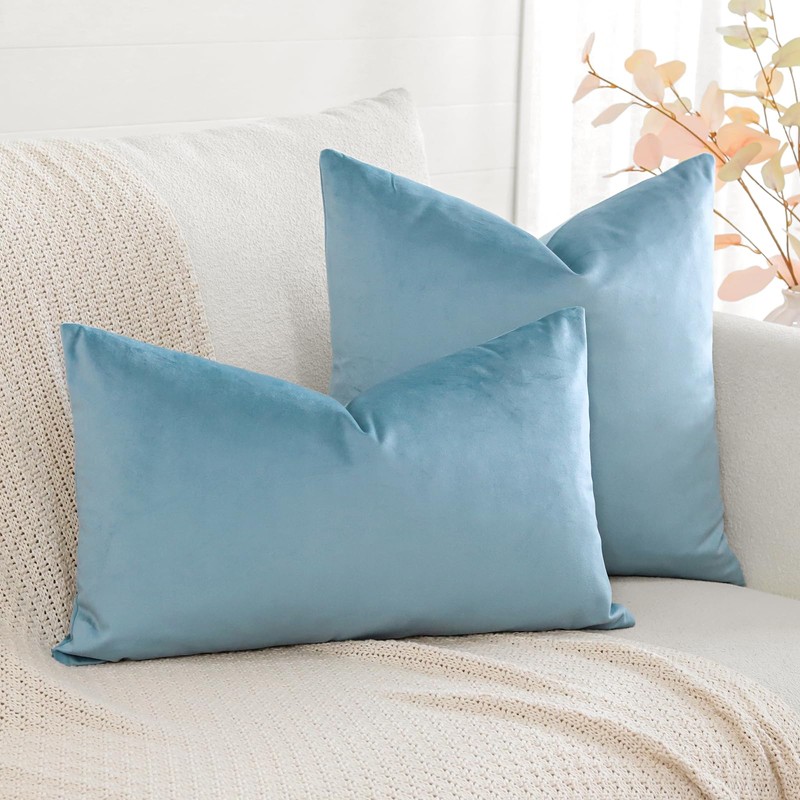 Artscope Luxury Velvet Cushion Covers Super Soft Decorative Rectangle Throw