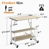 SogesHome 31.5 inches Adjustable Table Mobile Bed Table Portable Laptop