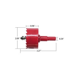 LannuMet Bimetal Drill Bits M42 HSS Hole Saw Cutter for PVC,Plastic,Wood,Thin Iron Sheet(53mm/2.09")
