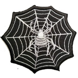 Spider Web Black Animal Embroidered Iron-On Patch Kids Cartoon Logo Jackets Bags Hat Jeans T-Shirt Backpacks Costume
