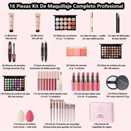 Kit De Maquillaje Completo Set Combinado Regalo Principiante