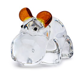 HDCRYSTALGIFTS 2.8 Inch Crystal Hippo Figurine Collectible Hippo Statues Glass Art Animal World Paperweight Ornament Creative Decoration Gift for Animal Lovers