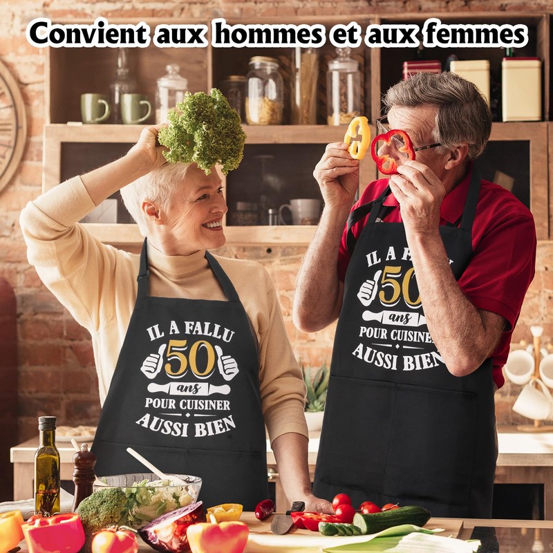 Halinuia Kitchen Apron for Men and Women, black