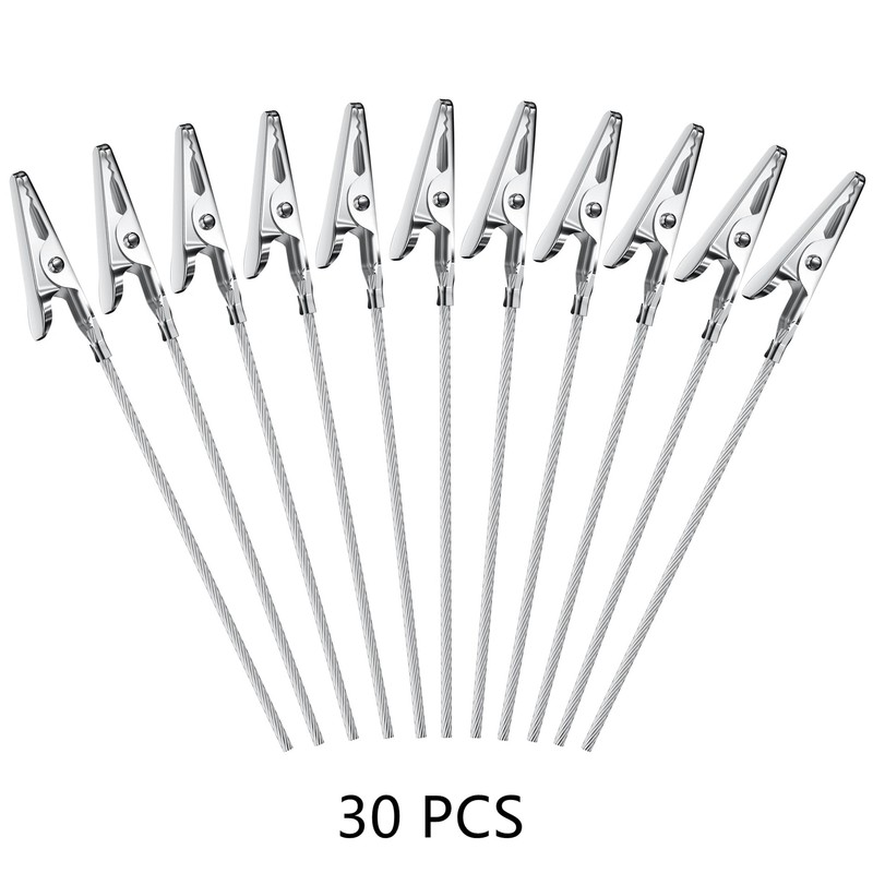30 PCS Metal Wire Alligator Clips for Craft Photo Card