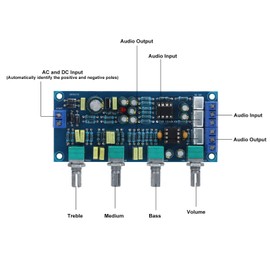Tone Control Board, M3 Installation Hole Stable Working Preamp for DIY