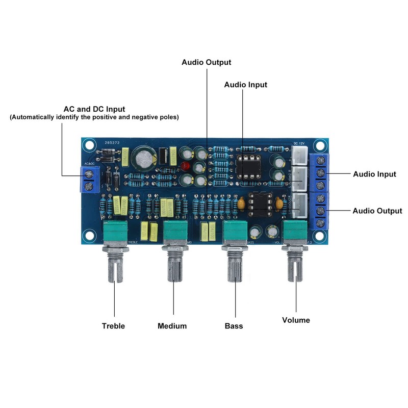 Tone Control Board, M3 Installation Hole Stable Working Preamp for