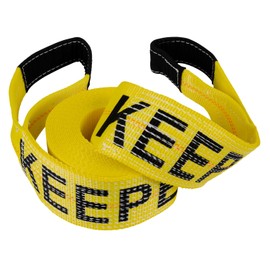 Keeper Tow Straps Heavy Duty with Loops - 4" x 30' Recovery Strap, 20,000 lbs Break Strength - Towing Strap for Cars, Trucks, and SUVs