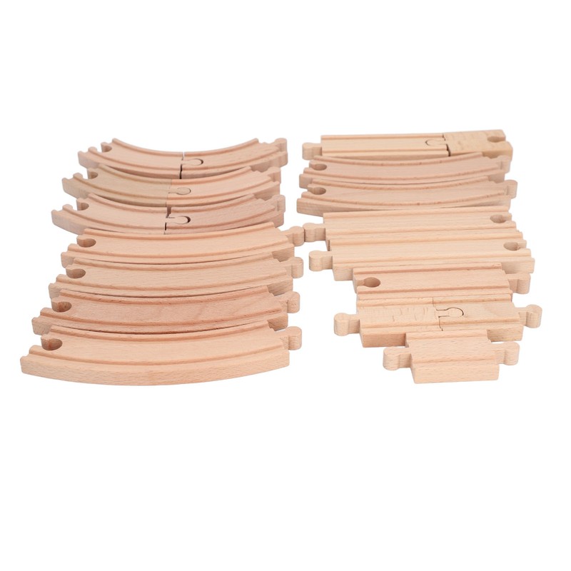 Wooden Train Track Set for Toddlers Assembly Kit Building Toys