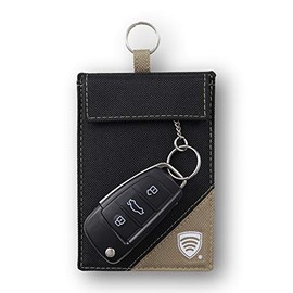 Signal Blocker Pouch for Keyless Entry Car Fob - Faraday Cage Case Bag - 100% RFID Protection - KUK98 (Black-Grey)