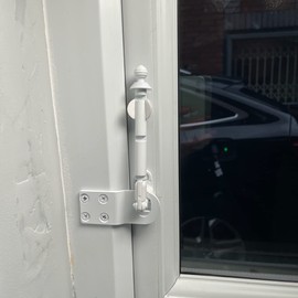 Cardea Pro Column Child Safety Cable Window Opening Restrictor Lock uPVC Suitable – Stops Children and Pets Falling Out of Windows - White (Single Pack)