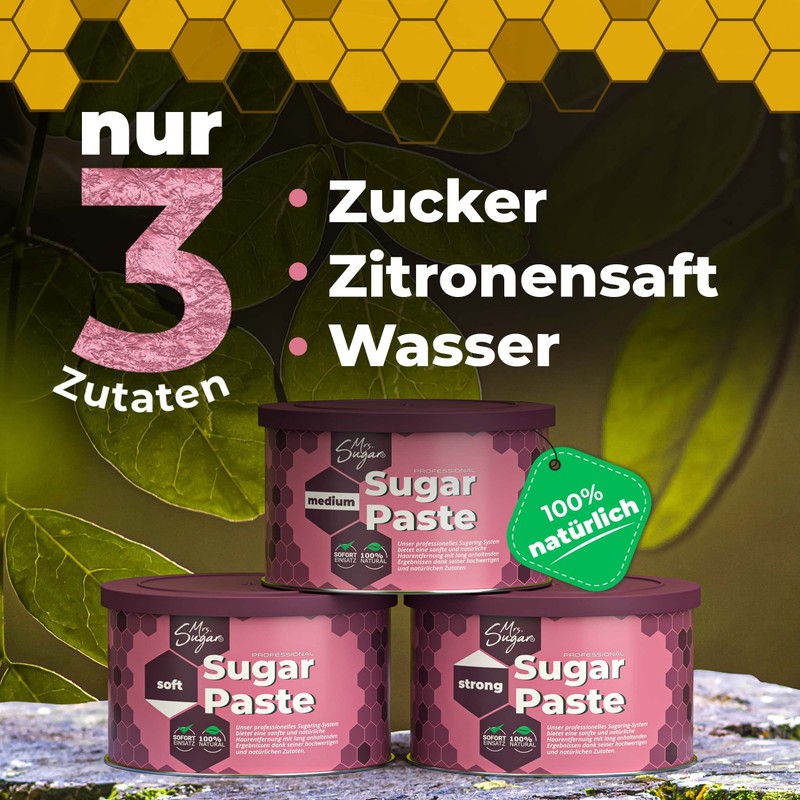 Sugaring Paste Mrs. Sugar 1 x Sugar Spatula, Strong Sugar