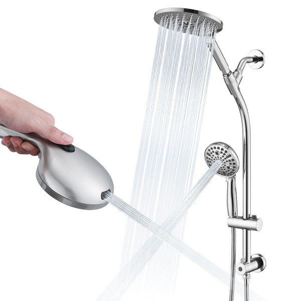 UCLIMAA High Pressure Shower Head with Handheld Shower, 26" Adjustable
