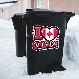 Extra Large 460mm 'I Love Canada!' Permanent Sticker Decal for Cars/Windows/Bins/Walls (DW00123875)
