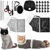 Kritkin 10 Pcs Cat Bathing Bag Set Pet Mesh Shower