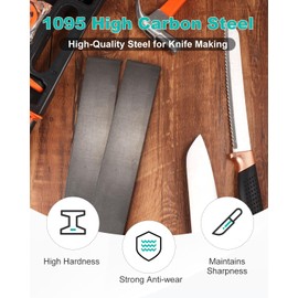 WENHUALI 2 Pack 12"x2"x0.24" 1095 Steel for Knife Making, Steel Flat Stock Bar Blade Billets Blanks for DIY Forging & Professional Use, Knife Making Forging for Knife Blanks, Custom Blade Crafting