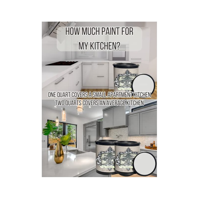 ALL-IN-ONE Paint, Putty (light taupe), Quart - Durable cabinet and