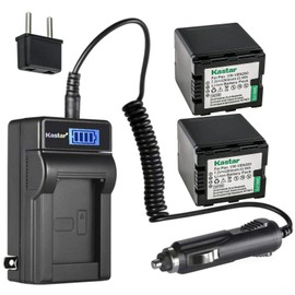 Kastar 2-Pack VW-VBN260 Battery and LCD AC Charger Compatible with Panasonic HDC-TM900, HDC-TM900GK, HDC-TM900GK-3D, HDC-TM900K, HDC-TM900P, HDC-TM900PC, HC-X800, HC-X800GK, HC-X900GK, HDC-SD800GK-3D