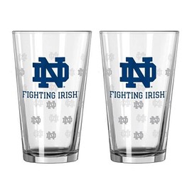NOTRE DAME GLASSES, PINT SIZE, SET OF 2
