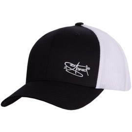 2Stoned Original Flexfit Snapback Trucker Cap One Size Two-Tone with Classic Embroidery, black / white